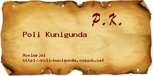 Poli Kunigunda névjegykártya